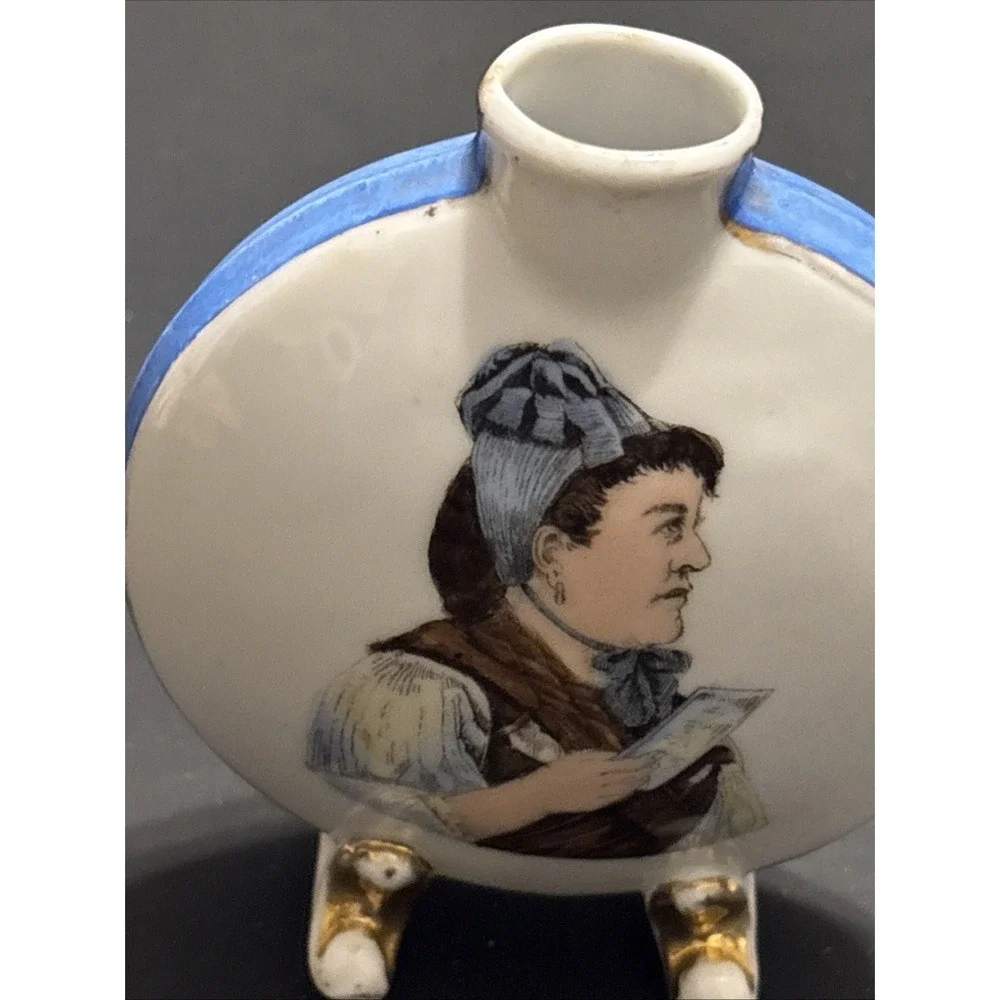 French Faience Moon Flask 4.5